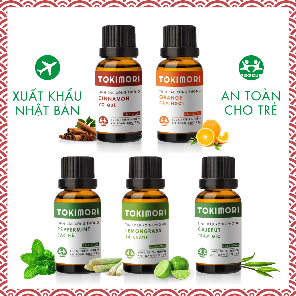 Tinh Dầu Xông Phòng Tự Chọn Mùi TOKI MORI Xuất Khẩu Nhật Bản, Khử Mùi, Kháng Khuẩn, Đuổi Muỗi, Giải Cảm