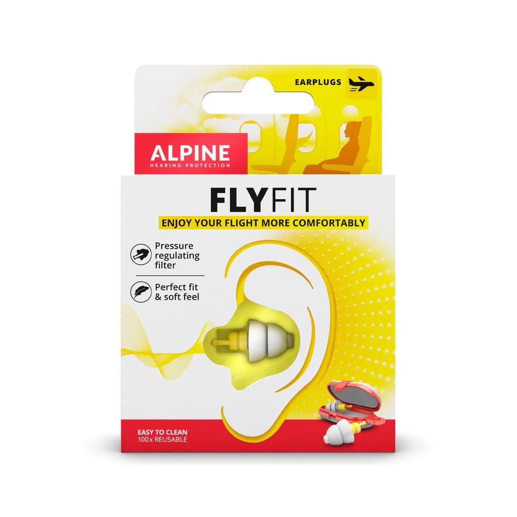 Nút bịt tai đi máy bay Alpine FlyFit dành cho người lớn (Size M màu trắng+vàng)