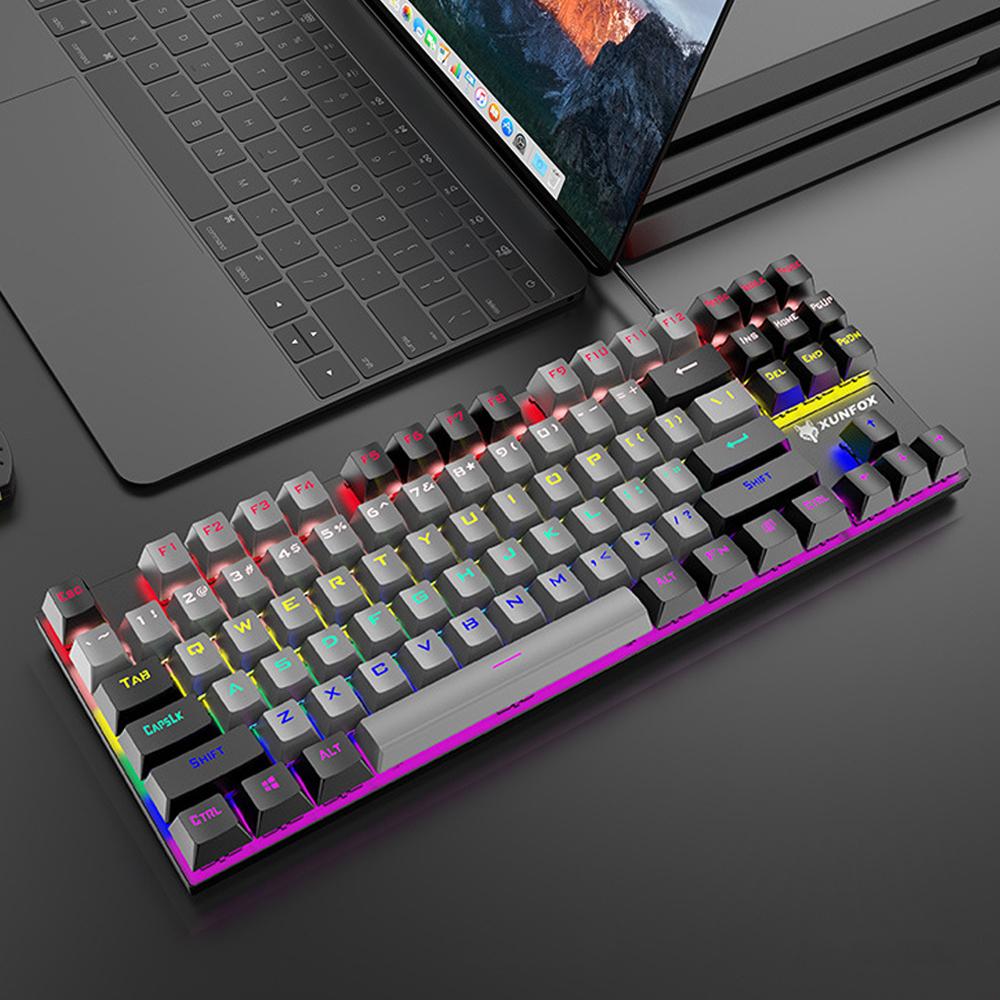 Bàn Phím Cơ Gaming K80 Full Led TKL 87 Chơi Game Cực Đã Bàn Phím Máy Tính Văn Phòng LED RGB Siêu Đẹp