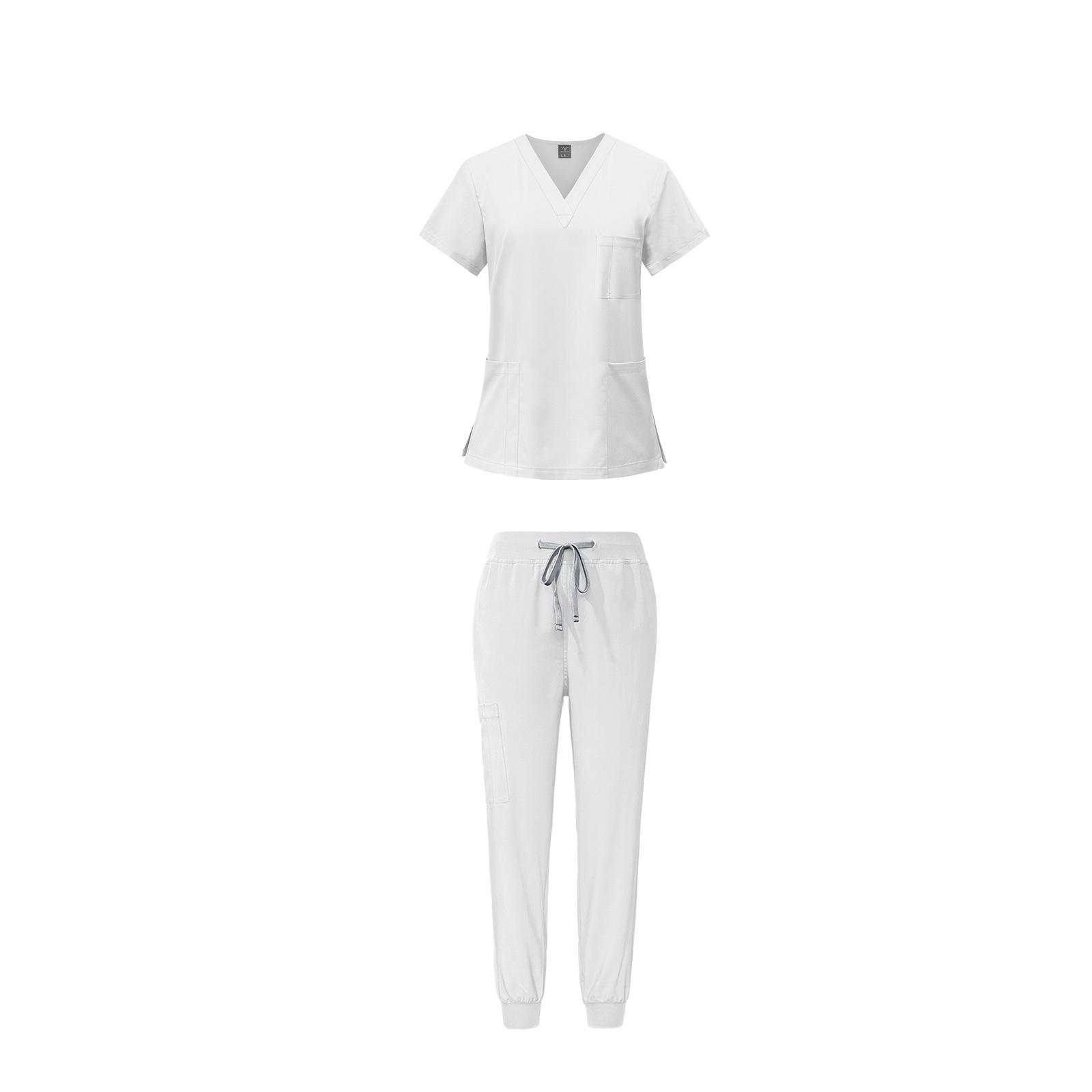 Women Scrubs Sets Nursing Uniforms Comfortable Doctor Work Clothing Soft Top Jogger Pants Nurse Costume for Shop Pet Grooming
