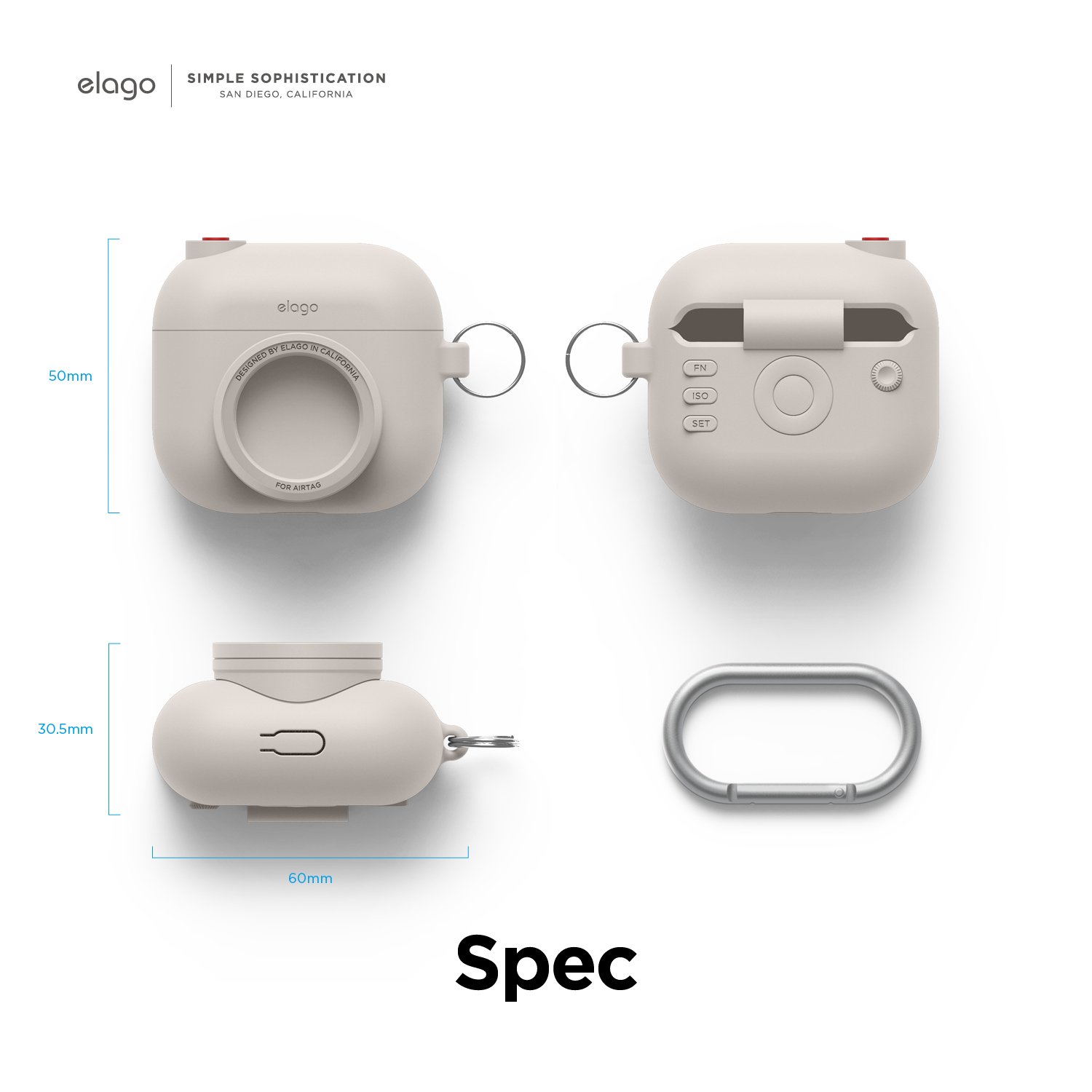 Ốp tai nghe Elago Snapshot cho Airpods 3 &amp; AirTag - Hàng chính hãng