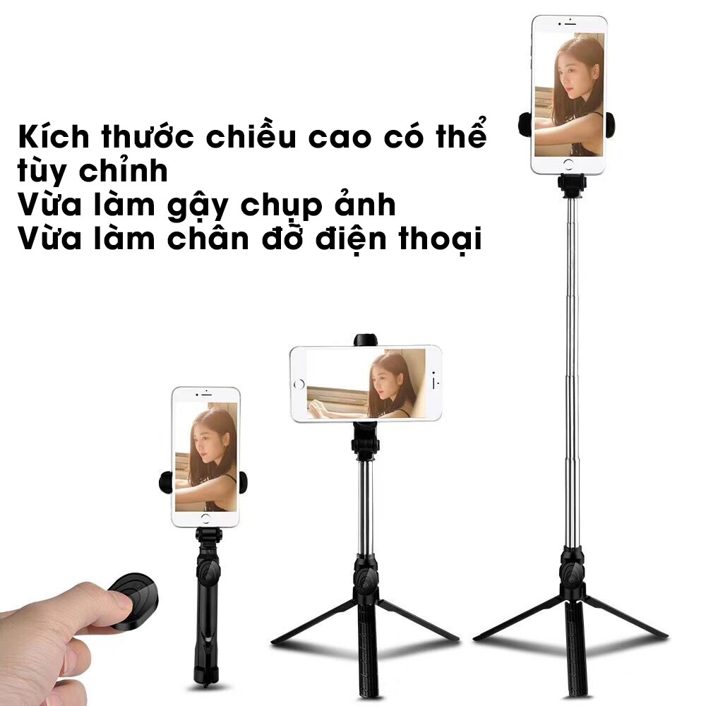 Gậy Chụp Ảnh Tự Sướng XT10 Selfie Kèm 3 Chân Đứng Tripod Kết Nối Bluetooth