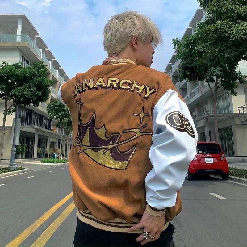 Áo khoác bomber nhung nam nữ unisex gió jacket cúc bấm form rộng local brand ulzzang phong cách hàn quốc đep chữ L