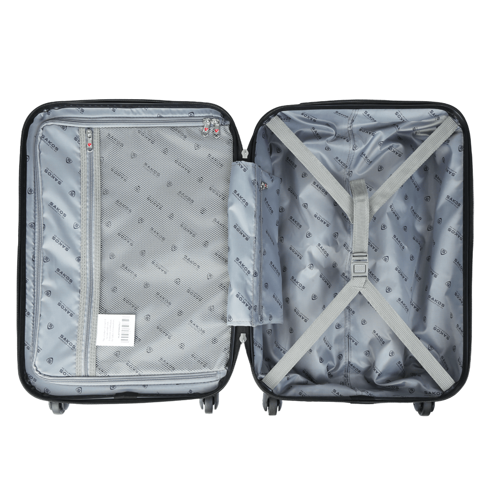 Vali Kéo Nhựa Du Lịch SAKOS SAPPHIRE Khung Dây Kéo Z22 - Size S / Xách Tay - Khóa TSA - Nhựa PC