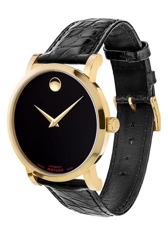 Đồng Hồ Nam Dây Da Movado 0607007 (42mm) - Đen