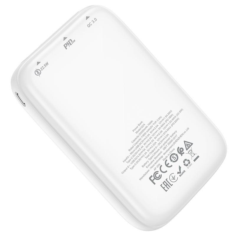 PIN SẠC DỰ PHÒNG HOCO Q2A 20000 MAH PD 20W QC 3.0 Dành cho điện thoại iPhone iP Huawei Samsung Oppo Realme - Hàng chính hãng