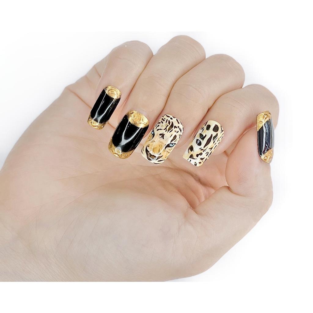 HOT TREND Nail Box &gt; Móng up vẽ trang trí hoạ tiết Cọp TẾT Nhâm Dần