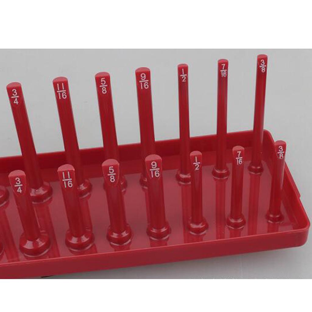 3Pcs Drive Socket Organizer Tray Premium Quality Tool Organizer Plastic Rail Rack Tray Storage Peg