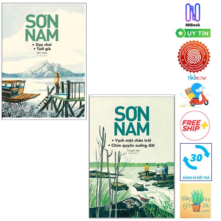 Combo Sơn Nam - Vạch Một Chân Trời, Chim Quyên Xuống Đất Và Dạo Chơi - Tuổi Già ( Tặng sổ tay)