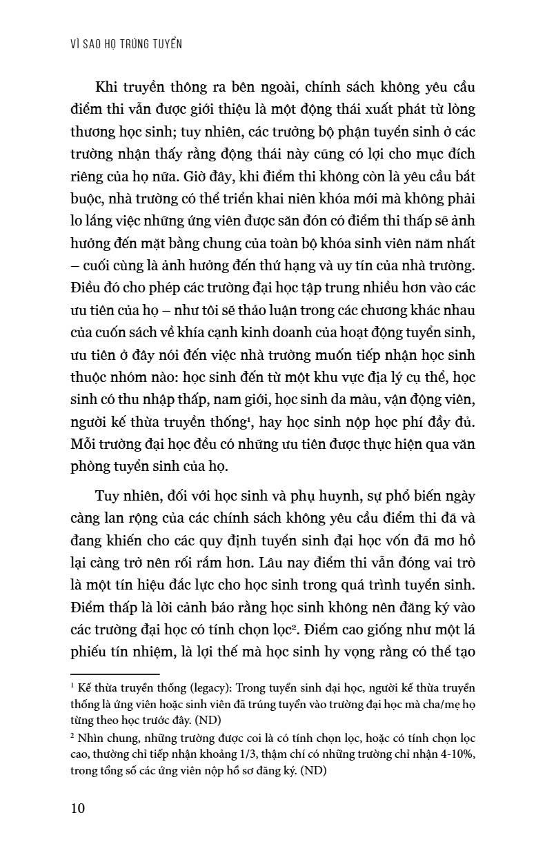 Vì Sao Họ Trúng Tuyển - Góc Nhìn Của Nhà Tuyển Sinh Đại Học