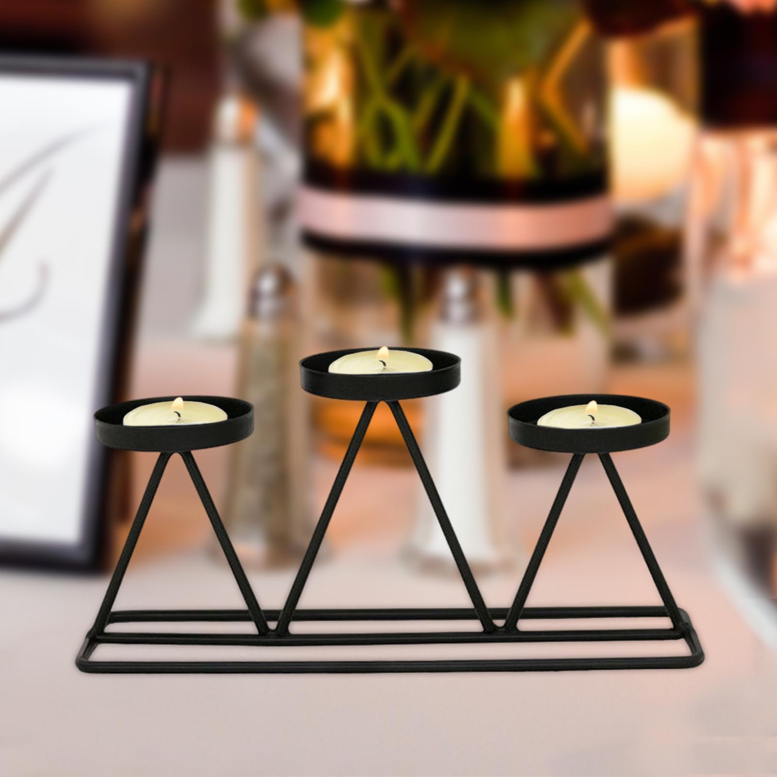 Candle Holder Tealight Iron Candlestick for Holiday Table Centerpieces Decoration