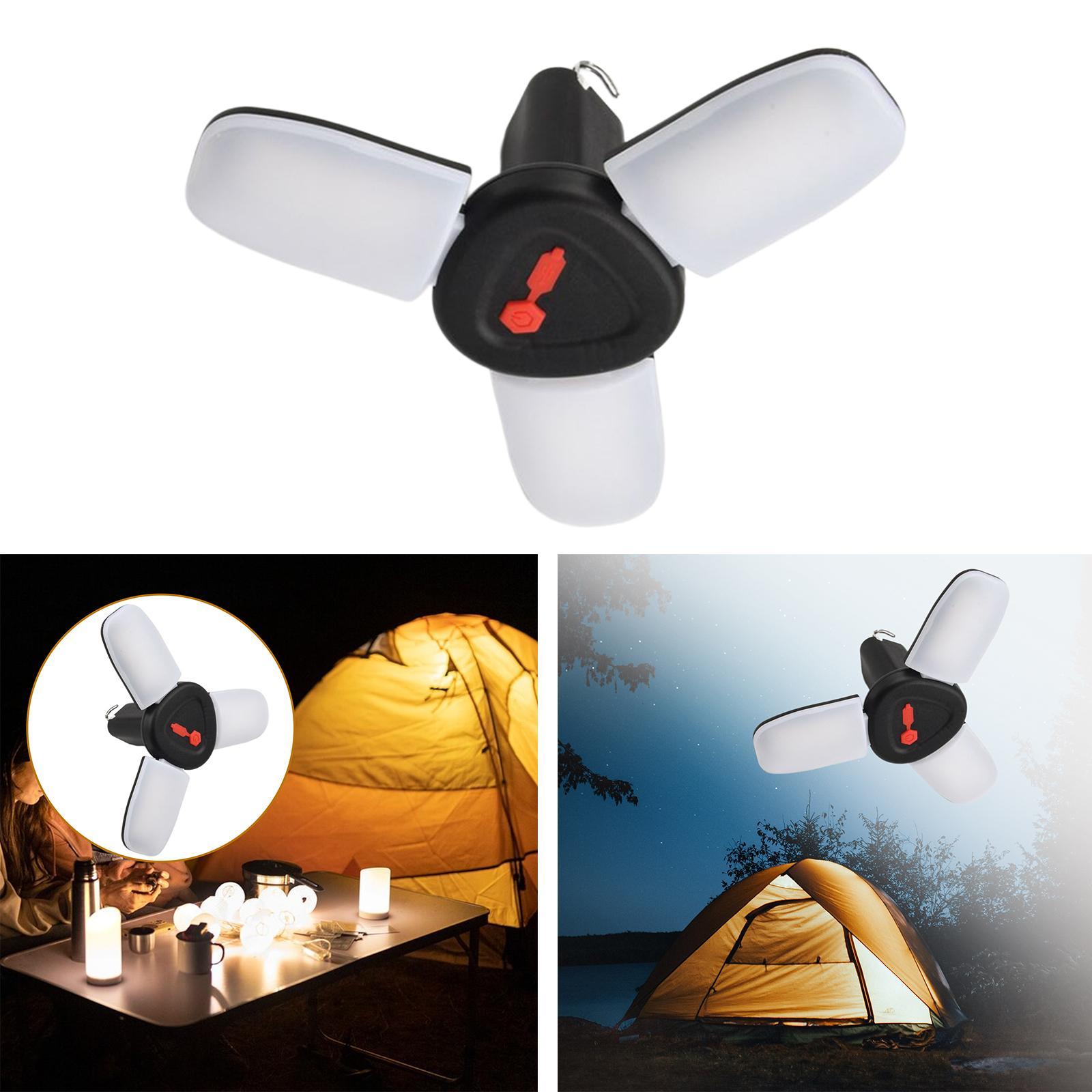 LED Camping Light Outdoor, USB Tent Lantern Rechargeable Foldable, Hanging Work Lights Camp Lamp 3 Modes Waterproof Emergency Light