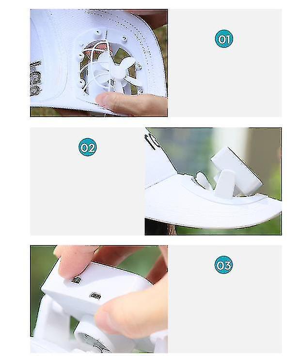Quạt năng lượng mặt trời Cap Usb có thể sạc lại Hood Fan