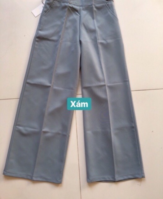 Quần ống rộng ,ống suông culottes dáng dài lưng cao khóa sườn chất liêu tuyêt mưa dày dặn