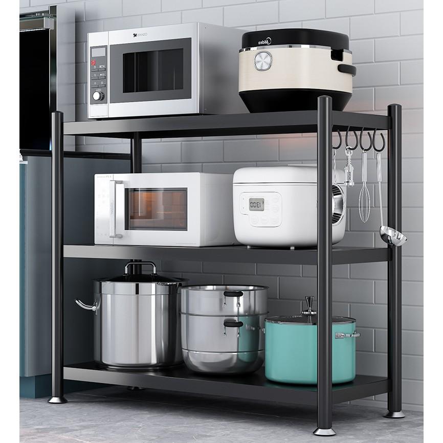 Kệ lò vi sóng 3,4,5 tầng Sơn Đen Đa Năng 2021 Kệ Inox nhà bếp, Giá Tủ để đồ thông minh