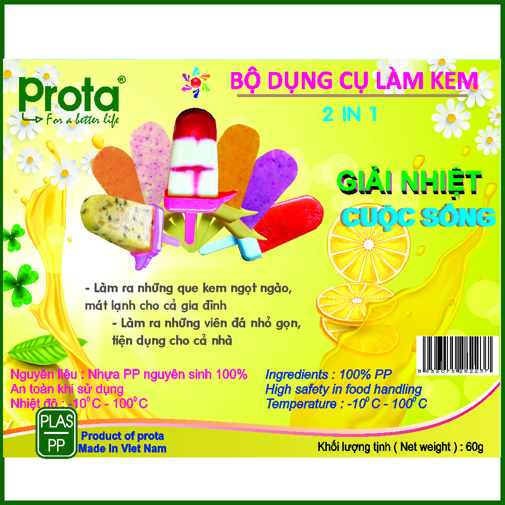 Combo 2 bộ làm kem 6 que Prota