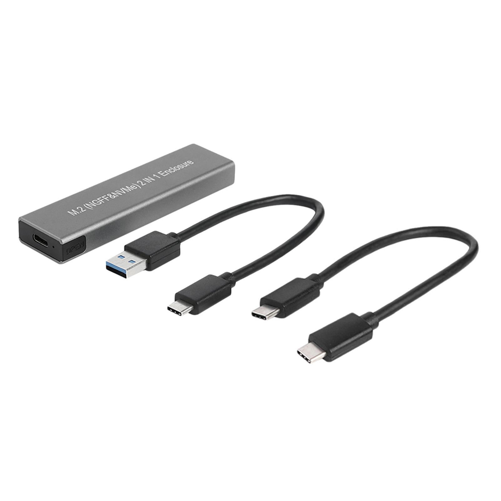 M.2 Free Tools Hard Drive Box NGFF+NVME 2 In 1 Enclosure 10Gbps High-speed Transmission