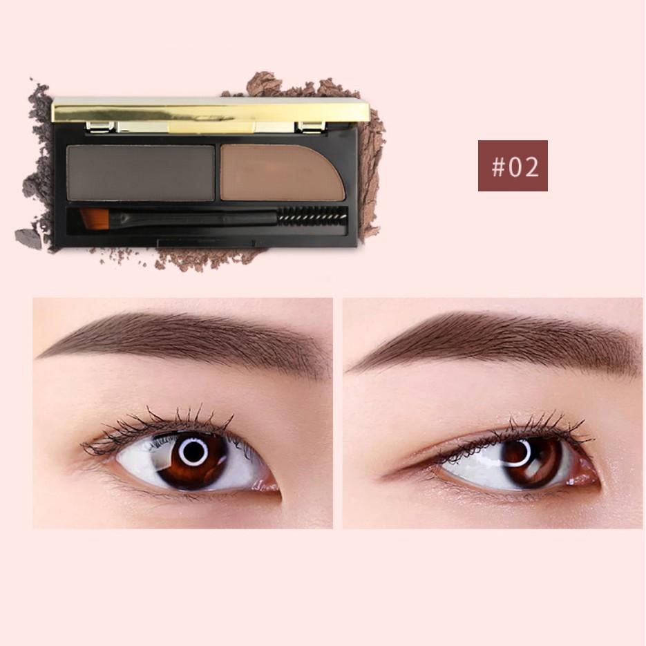 Bột kẻ mày không lem Sheloves 3D Soft Double EyeBrow Powder 3.5g