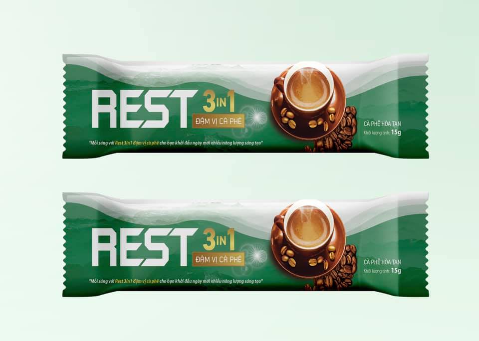 Cà phê hòa tan REST 3in1 ĐẬM VỊ CÀ PHÊ hộp 18 gói 15g