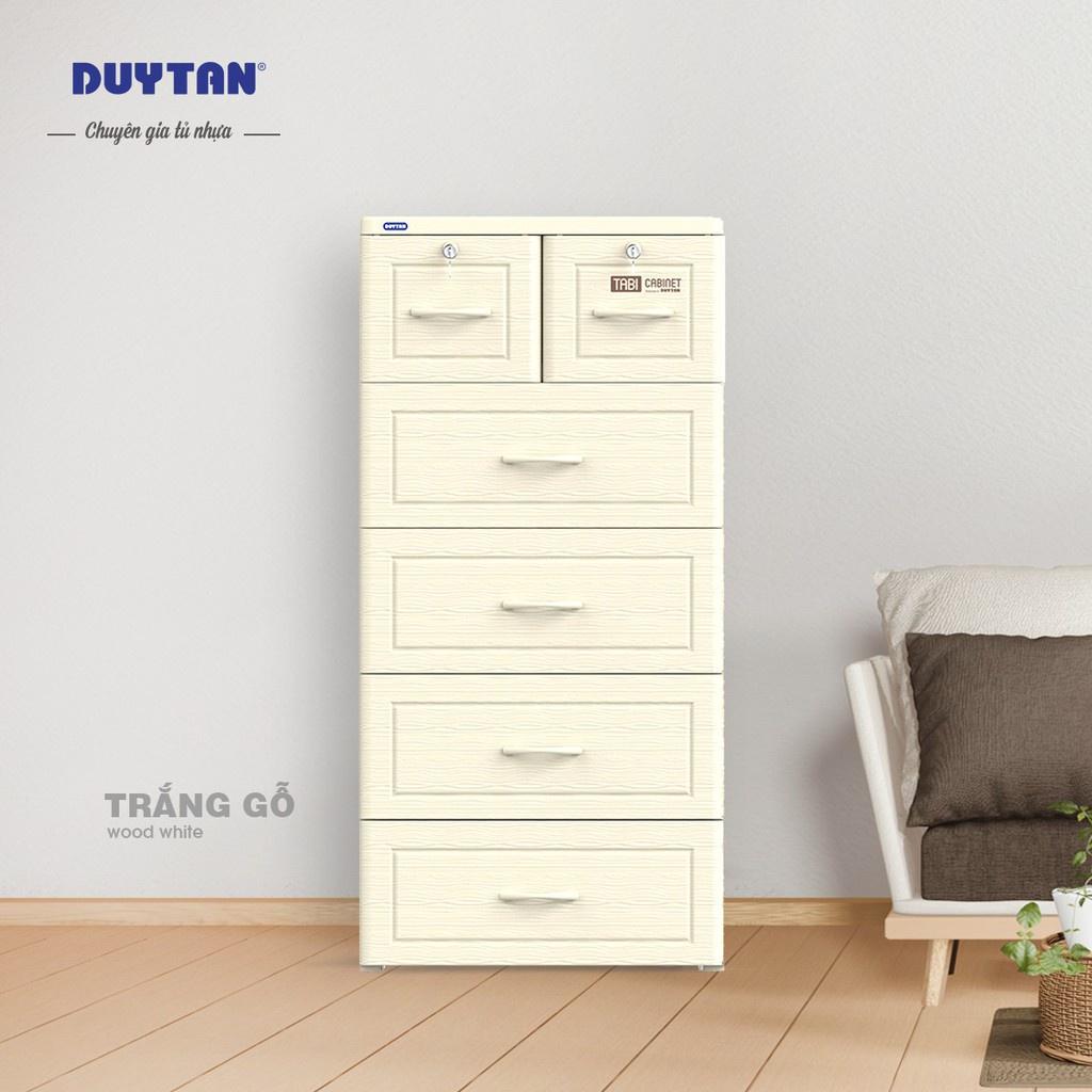 Tủ nhựa Duy Tân 5 tầng Tabi Vân Gỗ 60*48*124cm ( nguyên thùng chưa lắp