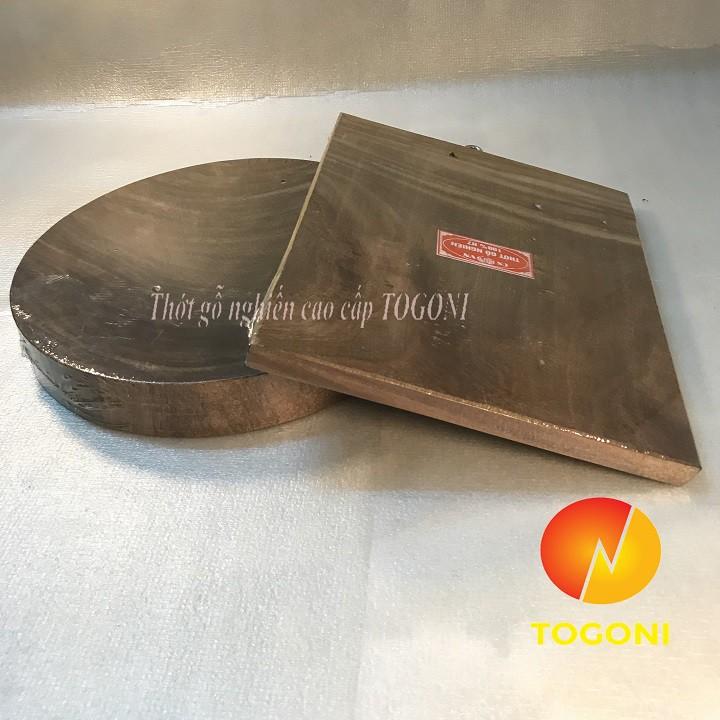 Combo 2 thớt gỗ nghiến cao cấp TOGONI 29cm*4cm và 23*27*2cm- Không tâm để chặt và thái