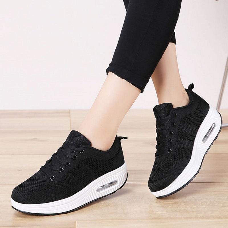 GIÀY THỂ THAO NỮ ĐẾ ĐỘN NHIỀU MÀU,GIÀY LƯỜI NỮ CAO CẤP TĂNG CHIỂU CAO - GN395