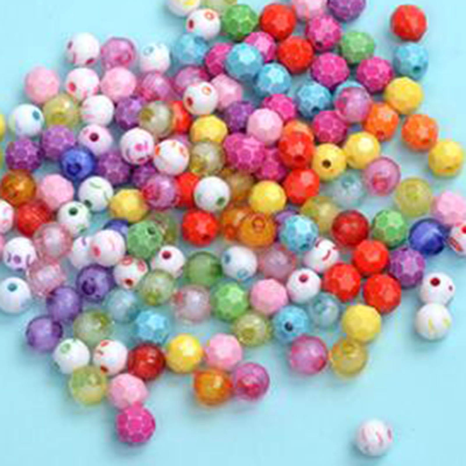 Acrylic Seed Beads Kit, Colorful Beading Supplies Number Beads Mini Pony Beads Kit for Bracelet Beads DIY Jewelry Making Birthday Beading