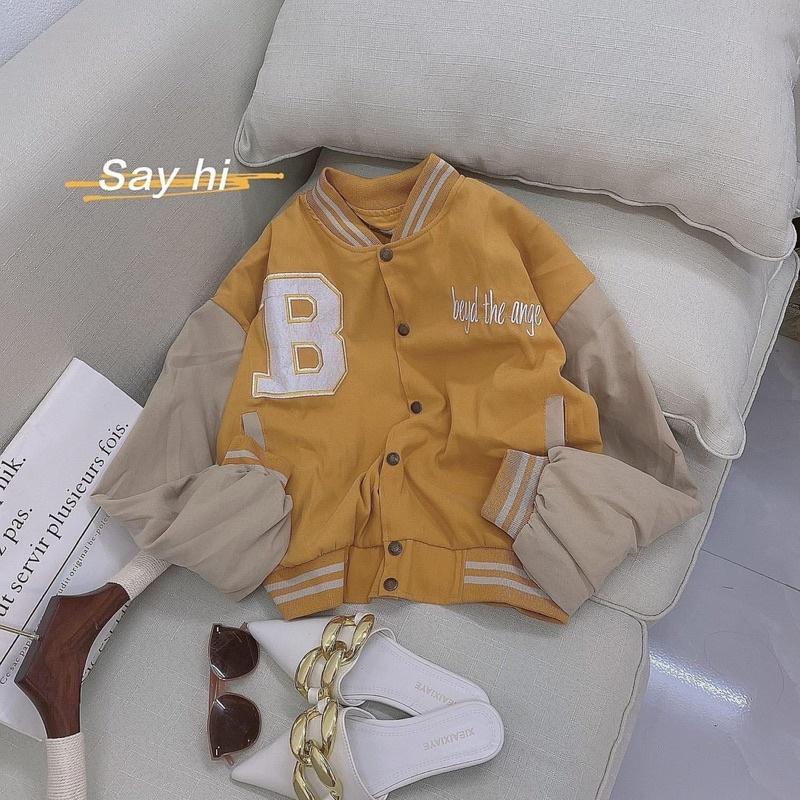 Áo Khoác Dáng Lửng Nữ Phom Rộng Unisex Kiểu Áo Bomber Chất Da Lộn Lót Dù Cao Cấp Tay Bo Len Dệt Kim Sịn Mang 4 Mùa