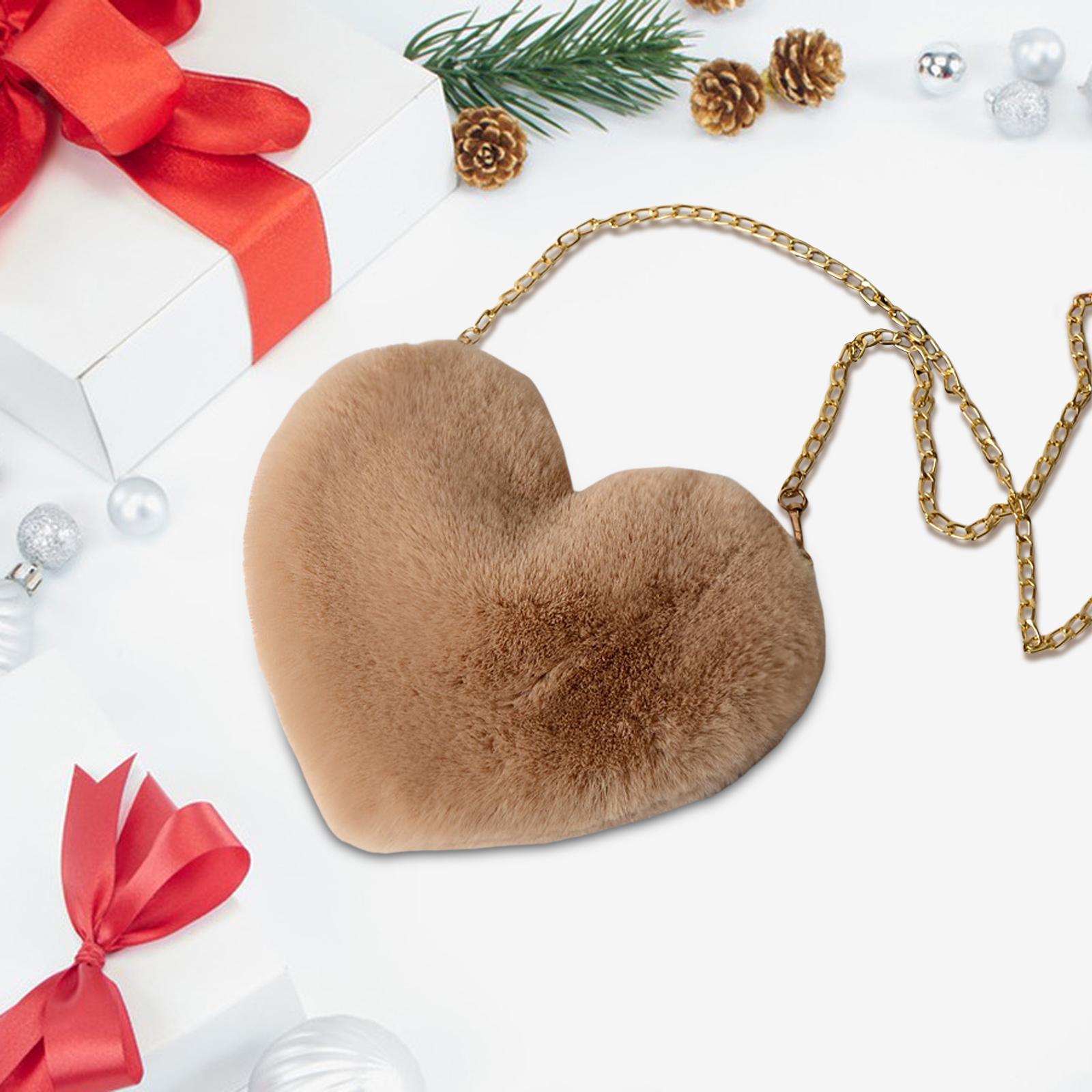 Fashion Heart Shape Shoulder Bag Women Crossbody with Chain for Girls Party