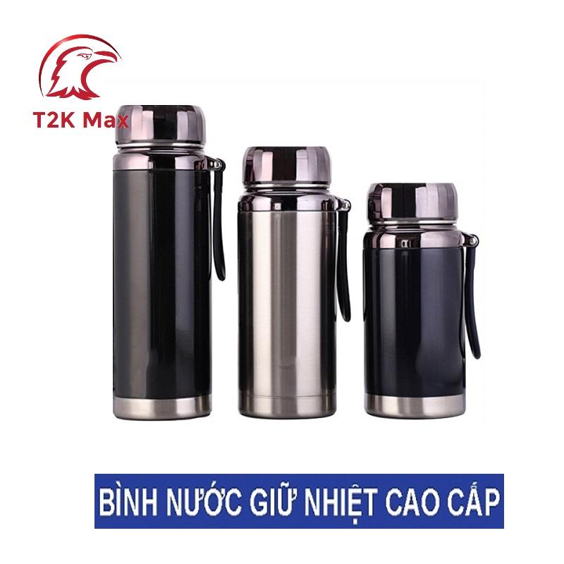 Bình đựng nước giữ nhiệt nóng lạnh chất liệu inox 304 cao cấp thể tích 1000, 1200, 1500 ml - T2K Max