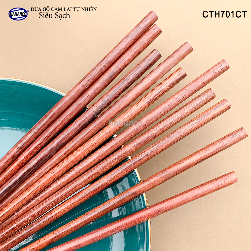 Đũa tròn gỗ Cẩm Lai Siêu sạch CTH701CT - gỗ tự nhiên vân đẹp ️- An toàn khi sử dụng