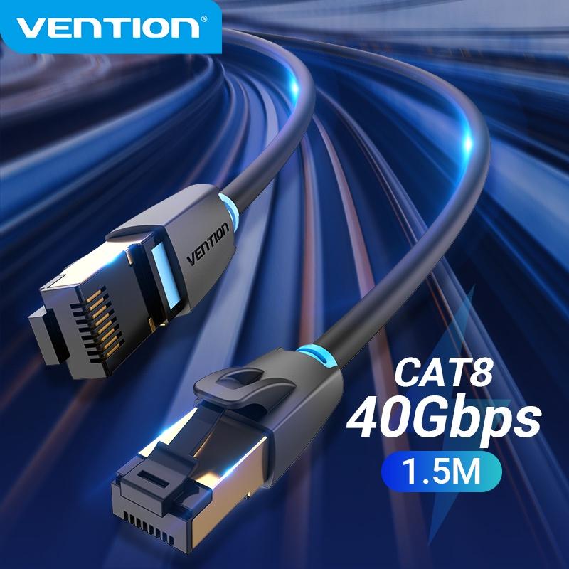 Cáp mạng Lan Cat8 tốc độ siêu cao 40Gbps SSTP dài 0.5 - 5m 10m 15m Vention - Hàng chính hãng