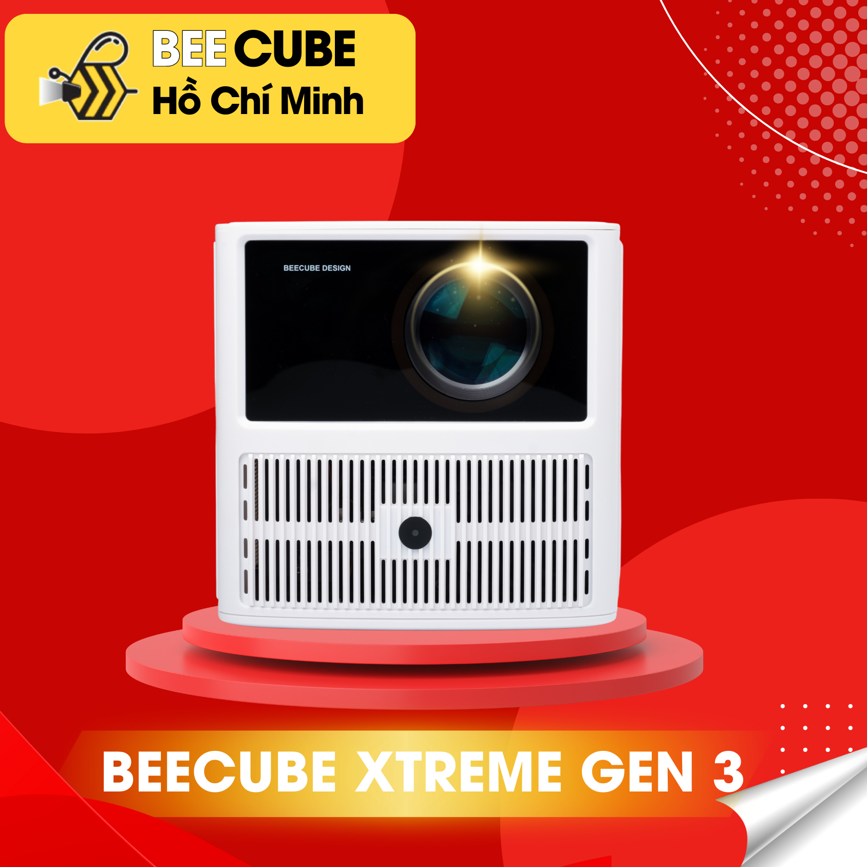 Máy Chiếu BeeCube Xtreme Gen 2 2023 Full HD 1080 - Wifi 6 - Độ Sáng Cao -Siêu Sắc Nét - Điều Khiển Giọng Nói -Bảo Hành 12 Tháng Hàng Chính Hãng