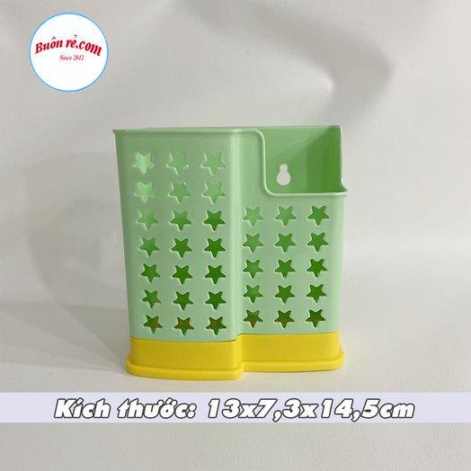 Ống đựng đũa, thìa hình sao Việt Nhật - Hộp đựng đũa muỗng 2 ngăn để bàn tiện lợi