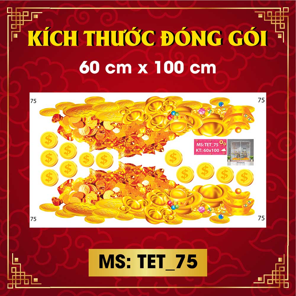Decal trang trí tết combo số 1