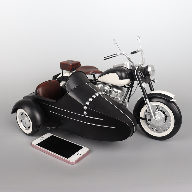 Mô Hình Xe Sidecar Retro - Trang Trí Vintage