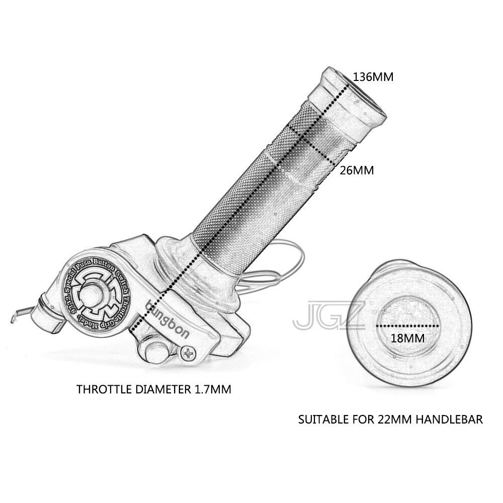 Tay Ga Xe Máy 22mm 7 / 8 '' 43 '' 125cc 140cc 150cc 160cc
