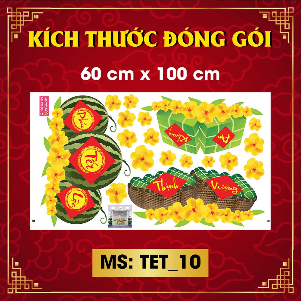 Decal trang trí tết combo số 9
