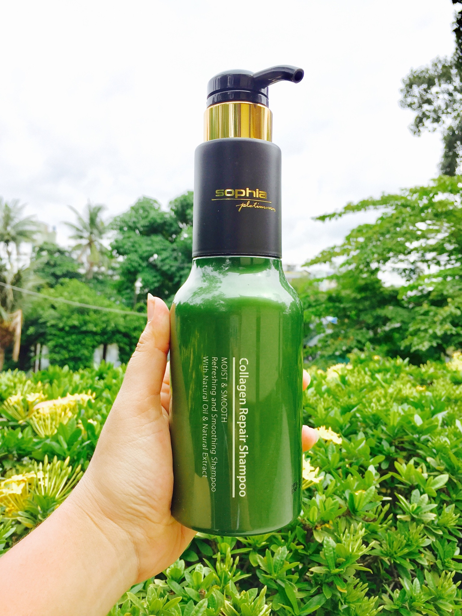 Bộ dầu gội/xả Sophia Platium Collagen Repair phục hồi tóc hư tổn Hàn Quốc tặng kèm móc khoá