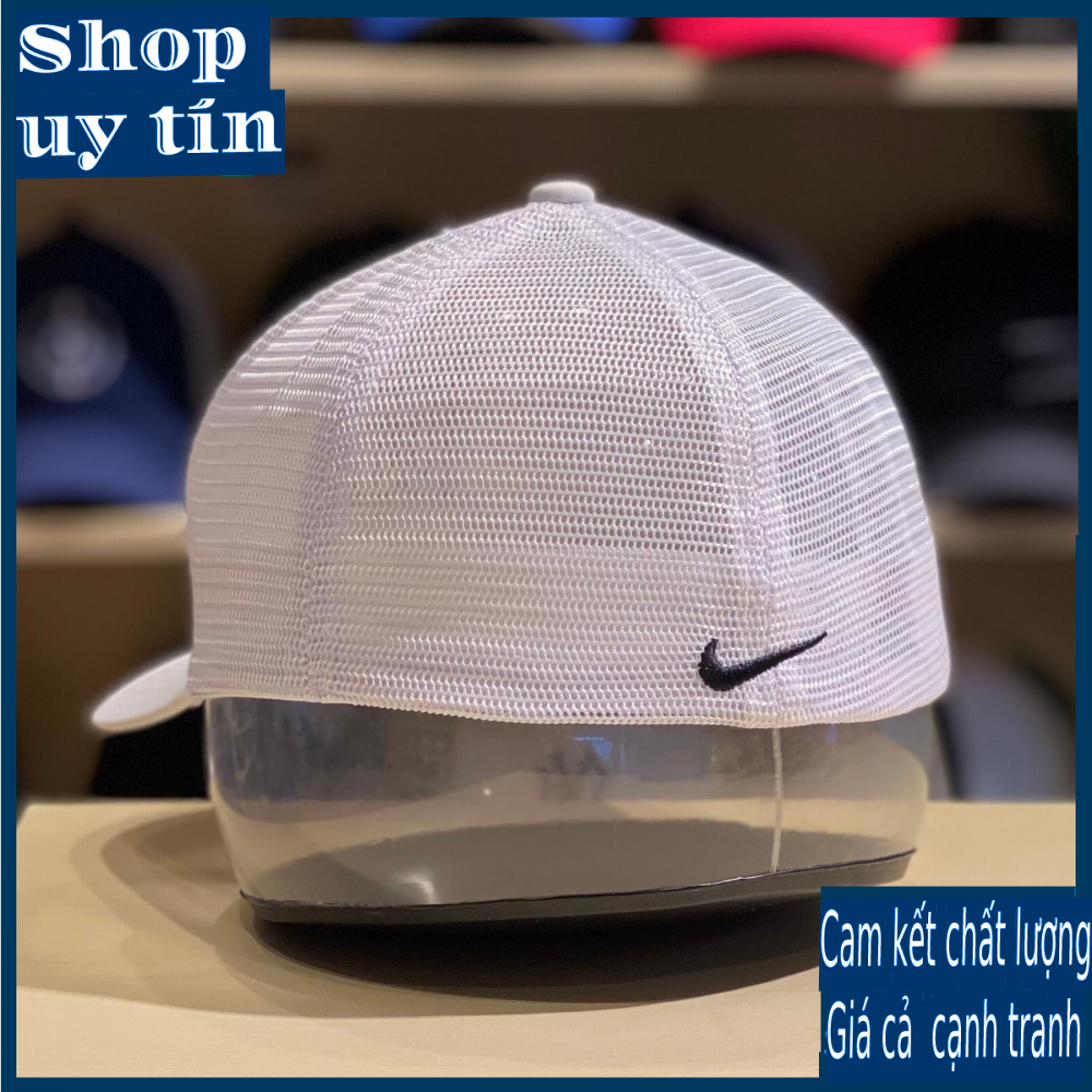 Freeship - MŨ NÓN KẾT LƯỠI TRAI BÍT ĐUÔI THÊU LOGO TRẮNG THỜI TRANG NAM NỮ CAO CẤP - nhiều màu - màu xanh / màu đen/ màu trắng