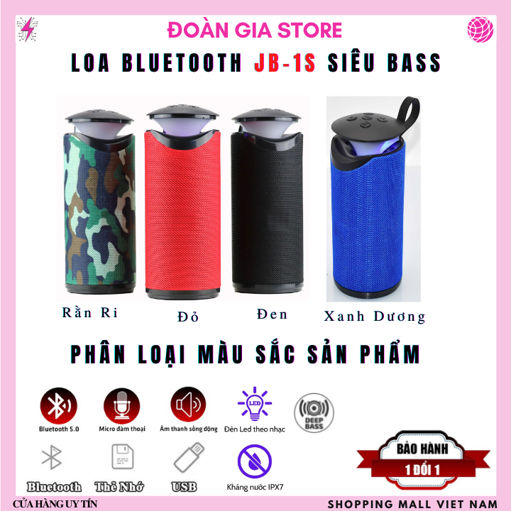 Loa bluetooth JB-2S PRO Siêu bass 10W cao cấp nhiều tính năng, chất lượng âm tuyệt hảo, thiết kế thời trang năm 2021