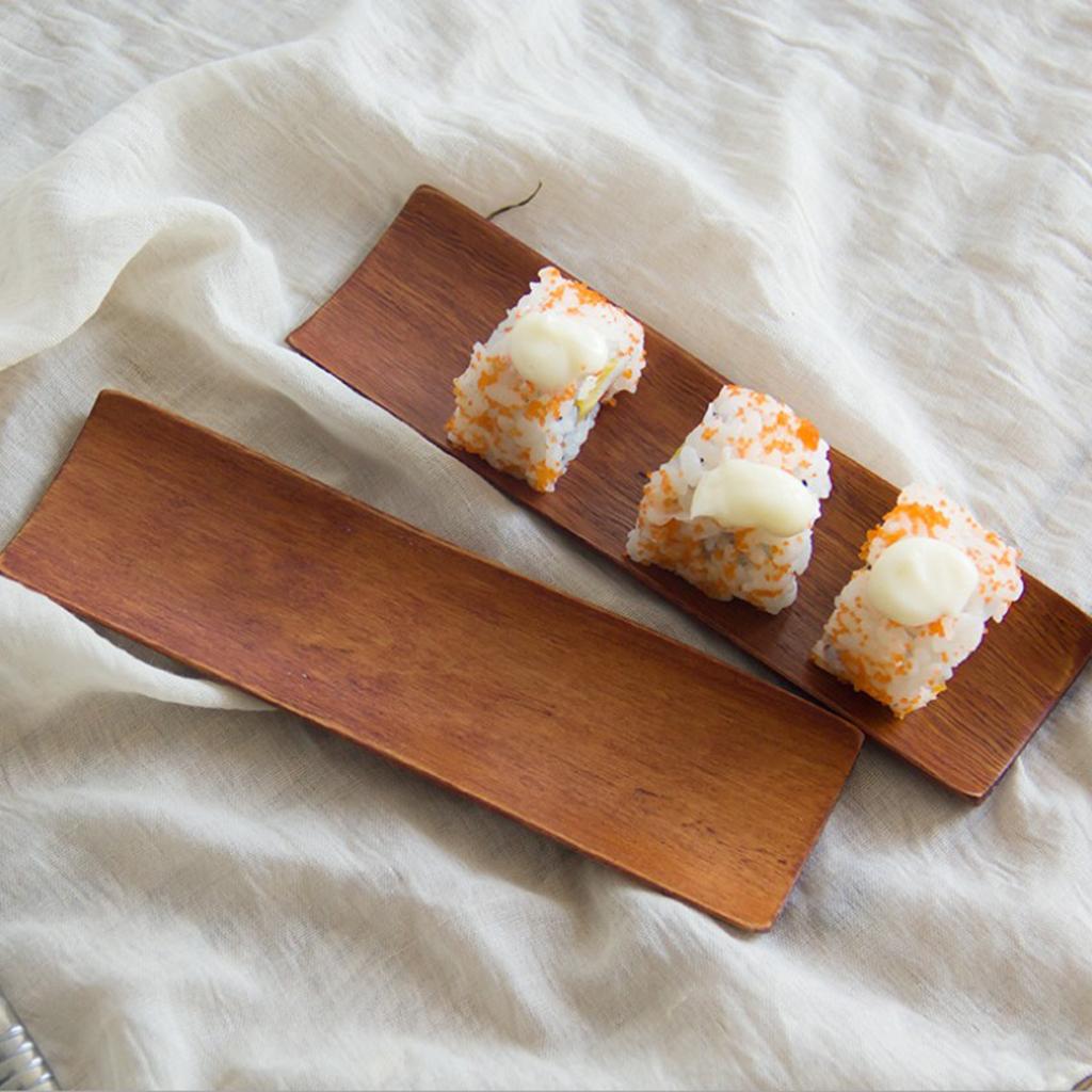 Khăn ăn Bằng Gỗ Giữ Tấm Sushi Hình Chữ Nhật Khay Khay