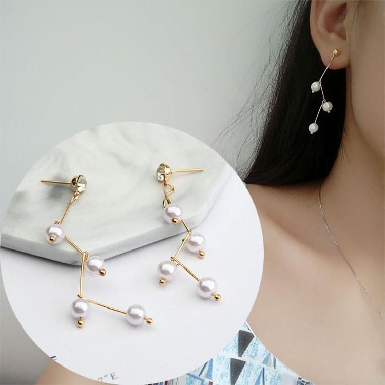 Khuyên tai chuỗi ngọc lượn sóng