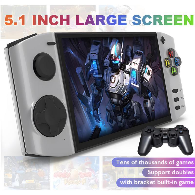 Máy chơi trò chơi cầm tay 5,1 inch LCD Hiển thị đôi game cổ điển game Retro Mini Pocket cho PS1/GBA/GBC/SFC