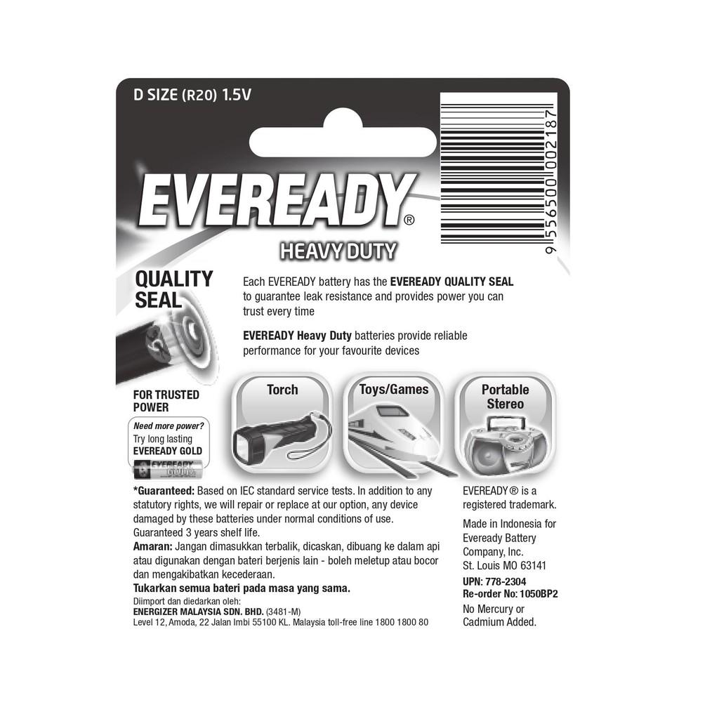 Pin Eveready D 1050 SW2 - 100628873