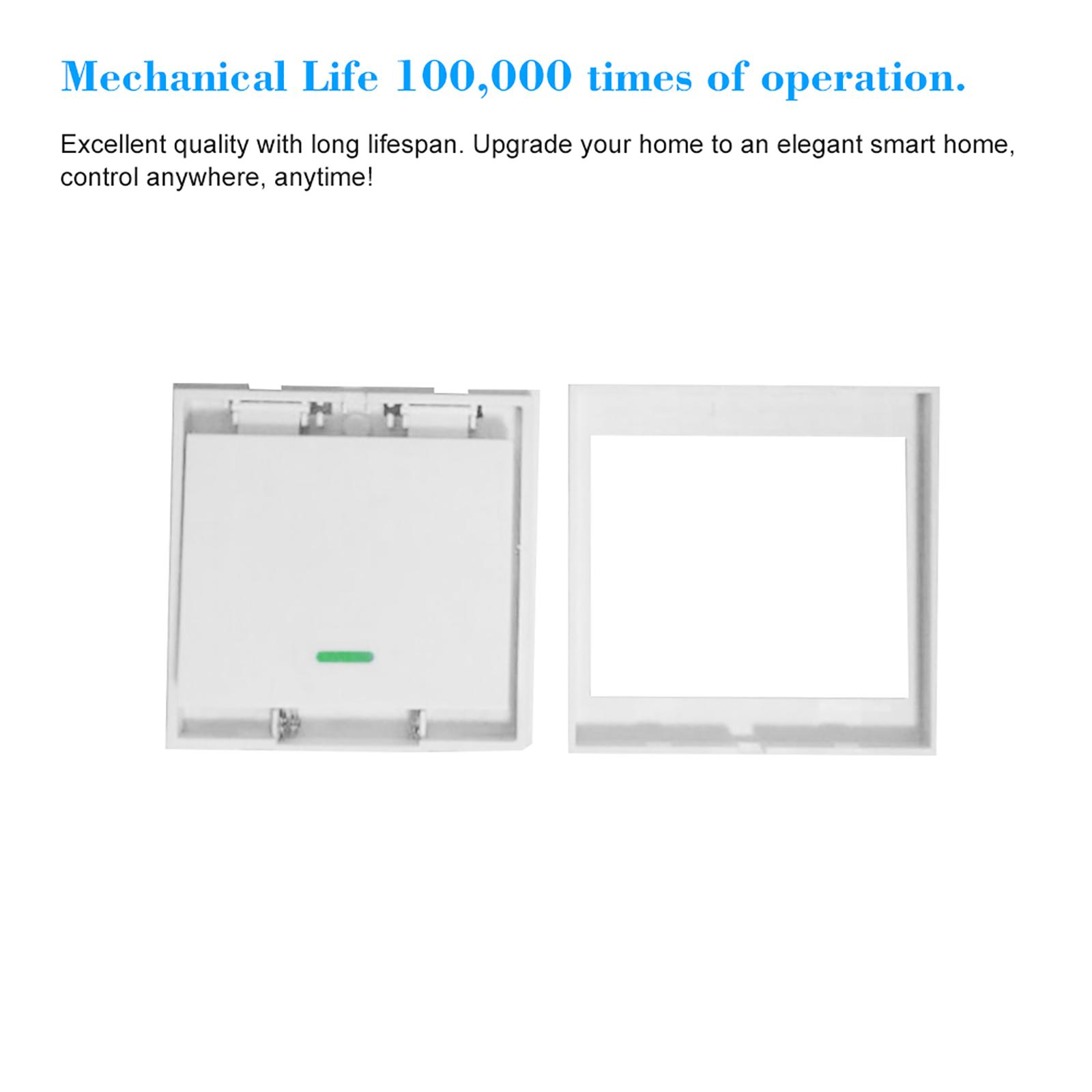 EWeLink Push Button Wall Light Switch Remote Controller 3 Gang 86 Type ON/Off Switch Panel 433MHz Wireless RF Remote Control Transmitter with Stickers Free Position Flexible For Home Living Room Bedroom