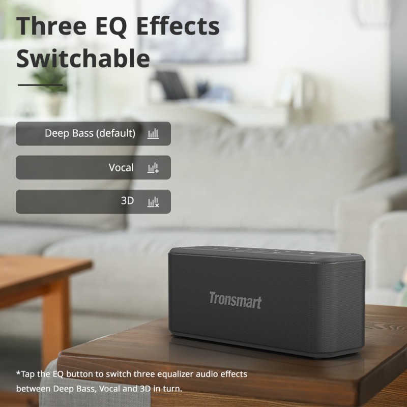 Loa Bluetooth 5.0 Tronsmart Element Mega Pro Công suất 60W Hỗ trợ TWS và NFC ghép đôi 2 loa - Hàng chính hãng