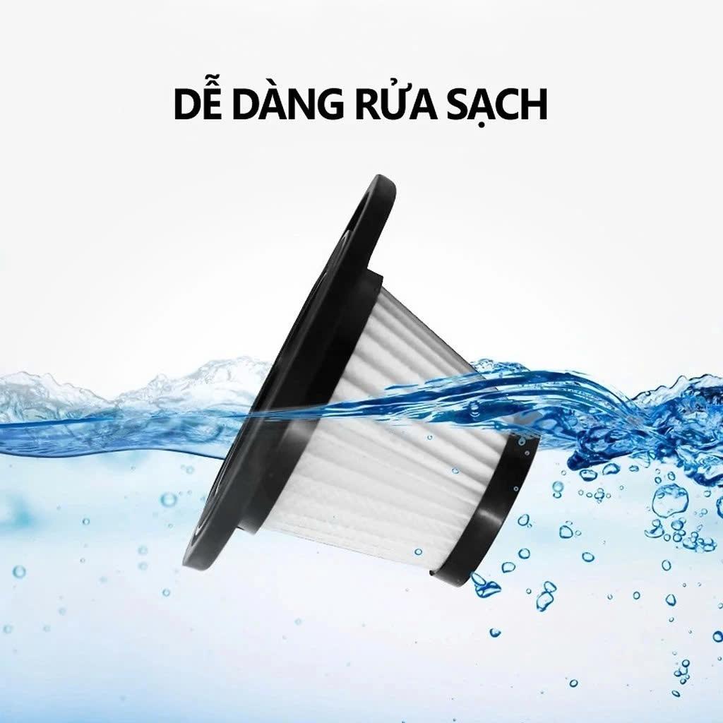 Máy Hút Bụi Cầm Tay, Không Dây Sạc Pin Công Suất 120W Lực Hút Mạnh