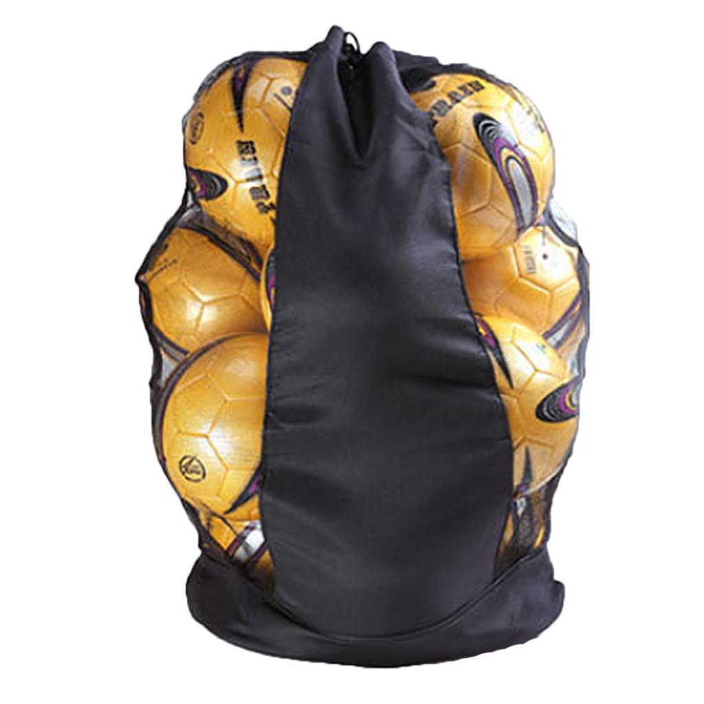Large Heavy Duty Soccer Ball/Basketball/Volleyball Mesh Bag Adjustable Shoulder Belt