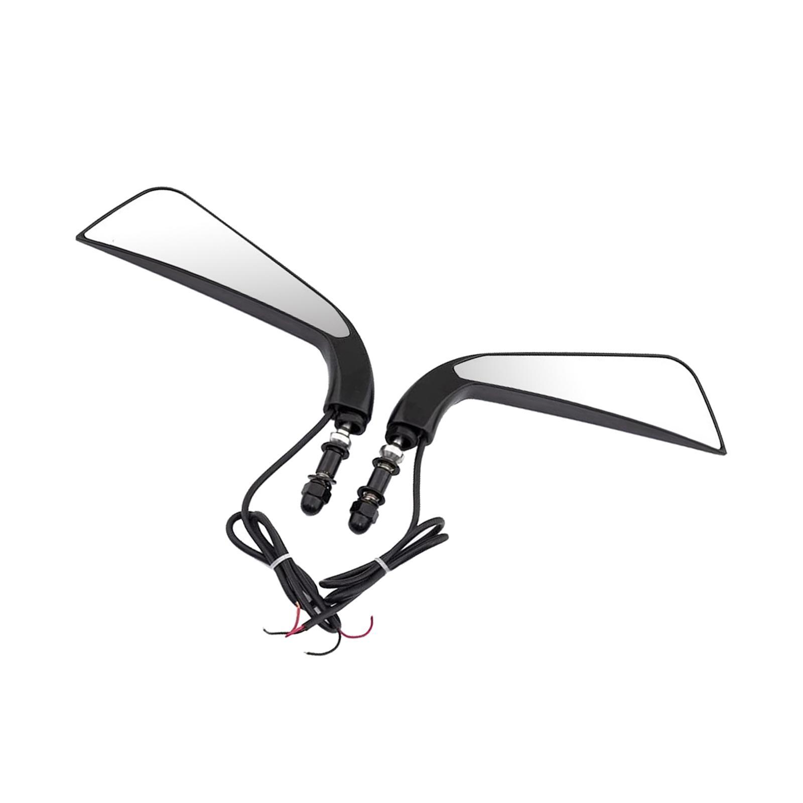 Motorcycle Side View Mirrors Accessories Parts Black